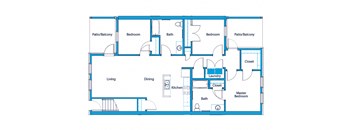 Three Bedroom Floor Plan