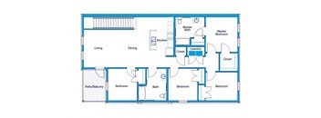 A 4 bedroom apartment floor plan