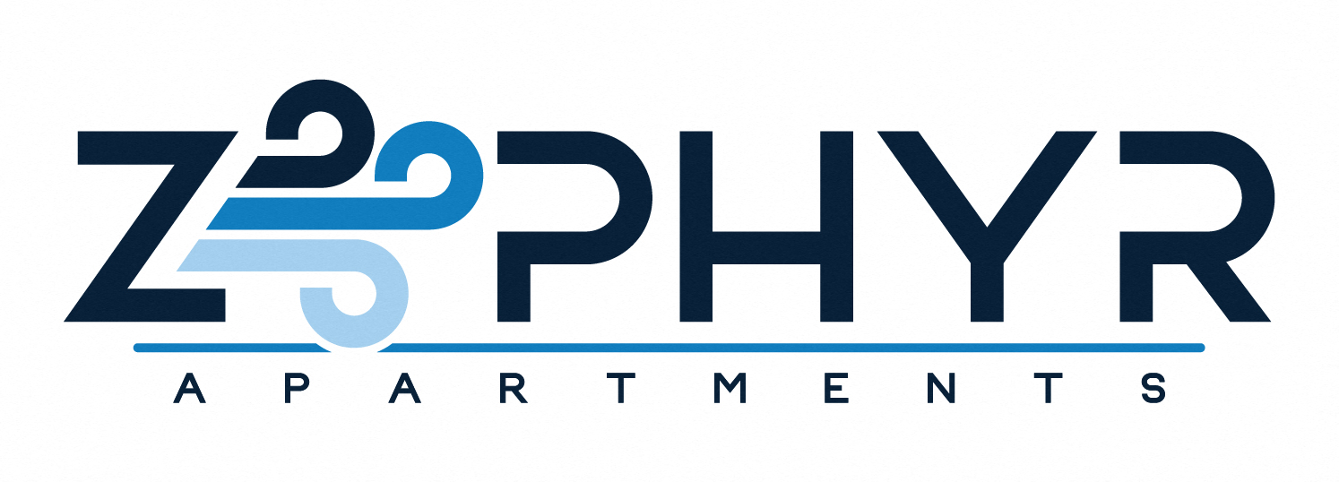 A logo for Zappy Apartments features a stylized "Z" and "P" in blue.