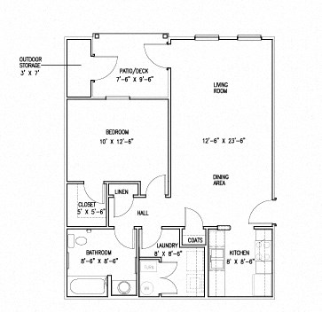 a floor plan of a bedroom apartment