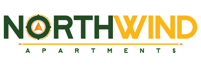 The image is a logo for Northwind Apartments.