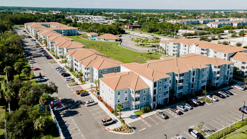 Aerial view of Trillium apartments in Melbourne fl