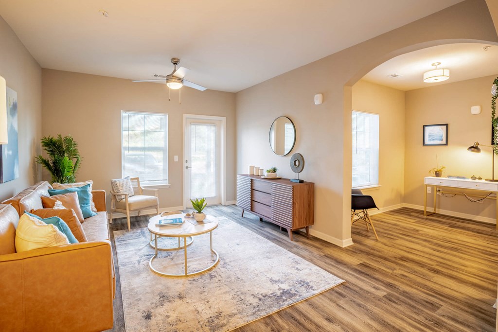 Living room with a coffee table and