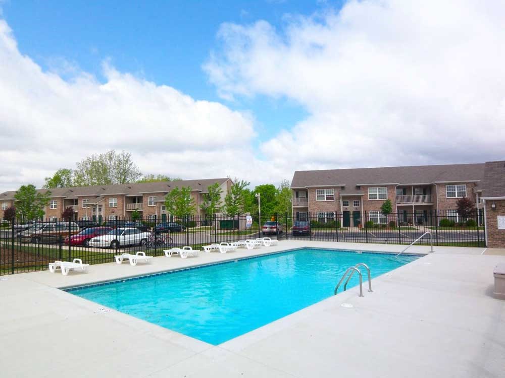 Swimming pool at Canterbury House apartments in Warsaw, IN