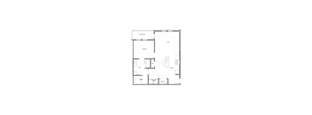 a 1 bedroom floor plan of an apartment