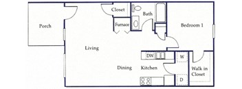 1 bedroom floor plan