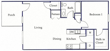 1 bedroom floor plan
