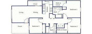 3 bedroom floor plan