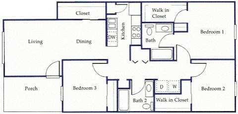 3 bedroom floor plan