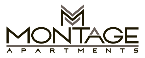 The image is a logo for Montage Apartments.