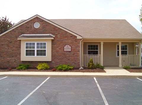 Photo of the leasing office at Patriot Pointe Apartments in Liberty, IN