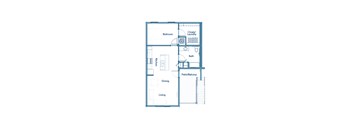 1 bedroom floor plan diagram