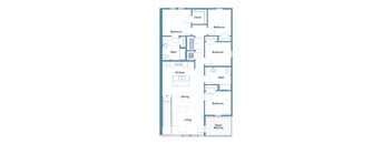 a 4 bedroom floor plan diagram