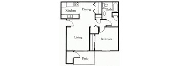 1 bedroom floor plan