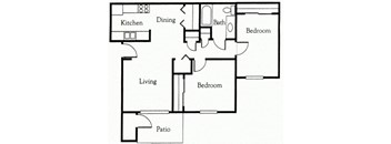 2 bedroom floor plan