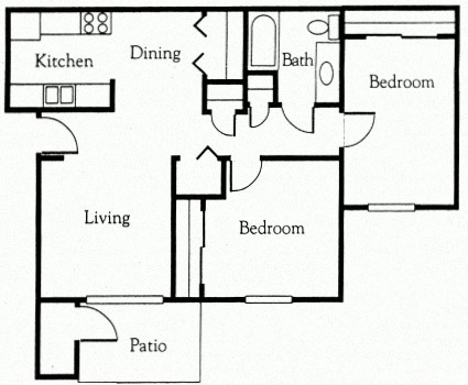 2 bedroom floor plan