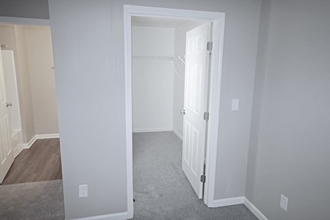 A white doorway leads to another room.