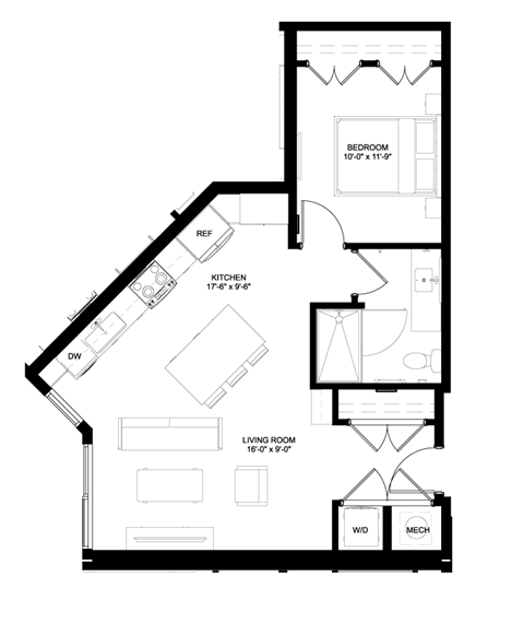 floor plan of the upper level of the floor plan