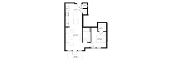 a floor plan of a house with a staircase