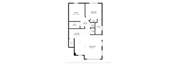 A black and white image of a floor plan for a home.