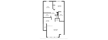 A black and white image of a floor plan for a house.