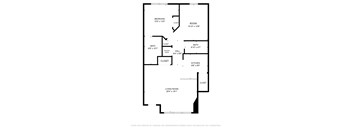 A black and white image of a floor plan for a home.