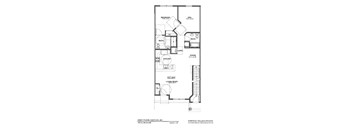 A drawing of a floor plan for a Parkway Village Estates apartment.
