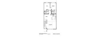 A black and white image of a floor plan for a two bedroom apartment.