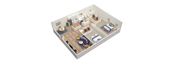 2 bed 1.5 bath B2, B2R Floor Plan at Enclave at Breckenridge Apartments, Louisville, 40220Enclave at Breckenridge Apartments, Louisville, 40220