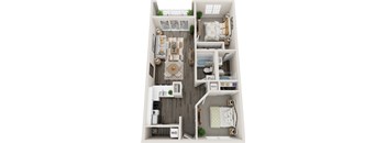 Calinda Floor Plan at Coastline Apartments, Fort Walton Beach Florida