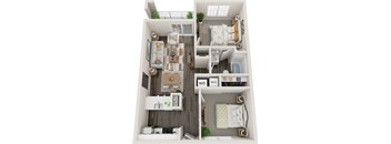 Cancun Floor Plan at Coastline Apartments, Fort Walton Beach, FL