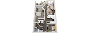 Cayman Floor Plan at Coastline Apartments, Fort Walton Beach, 32547