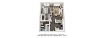 Claret Floor Plan at Elan Apartments, Fort Walton Beach, 32547
