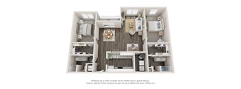 Piedmont Floor Plan at Elan Apartments, Fort Walton Beach, FL 32547