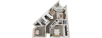 Cozumel Floor Plan at Coastline Apartments, Fort Walton Beach, FL 32547