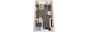 Croix Floor Plan at Coastline Apartments, Fort Walton Beach Florida