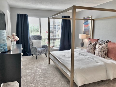 Spacious bedrooms with large windows