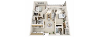 C Floor Plan  at Rivers Edge Apartments, Wisconsin, 53186