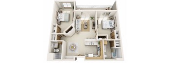 C1 Floor Plan at Rivers Edge Apartments, Waukesha