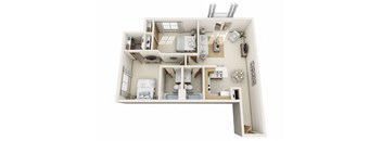 C3 Floor Plan at Rivers Edge Apartments, Wisconsin, 53186