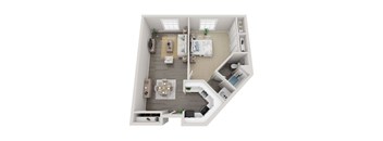 A Floor Plan at Rivers Edge Apartments, Waukesha