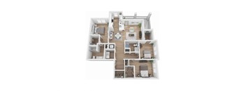 a floor plan of a house with a wood floor