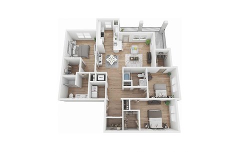 a floor plan of a house with a wood floor