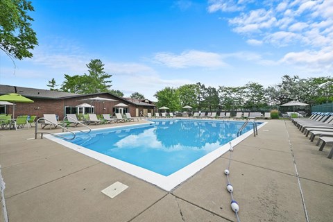 the swimming pool at our apartments at Hampton in Highland Apartments, Indiana