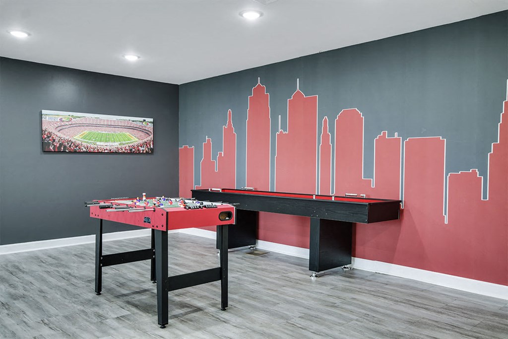 Game Room With Billiards And Shuffleboard at Southridge, Kansas City, KS, Kansas, 66103