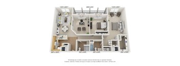 F Floor Plan at Vita on Grant, Merrillville, 46410