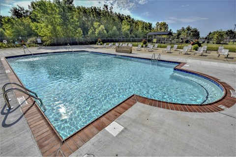 A large outdoor swimming pool at Evergreen, Merrillville