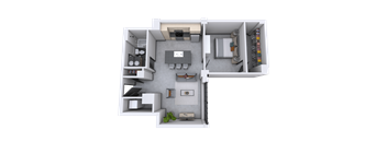 bedroom floor plan an in 3d