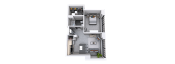 bedroom floor plan an in 3d