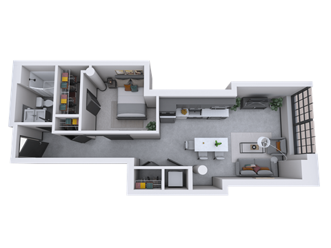 bedroom floor plan an in 2d